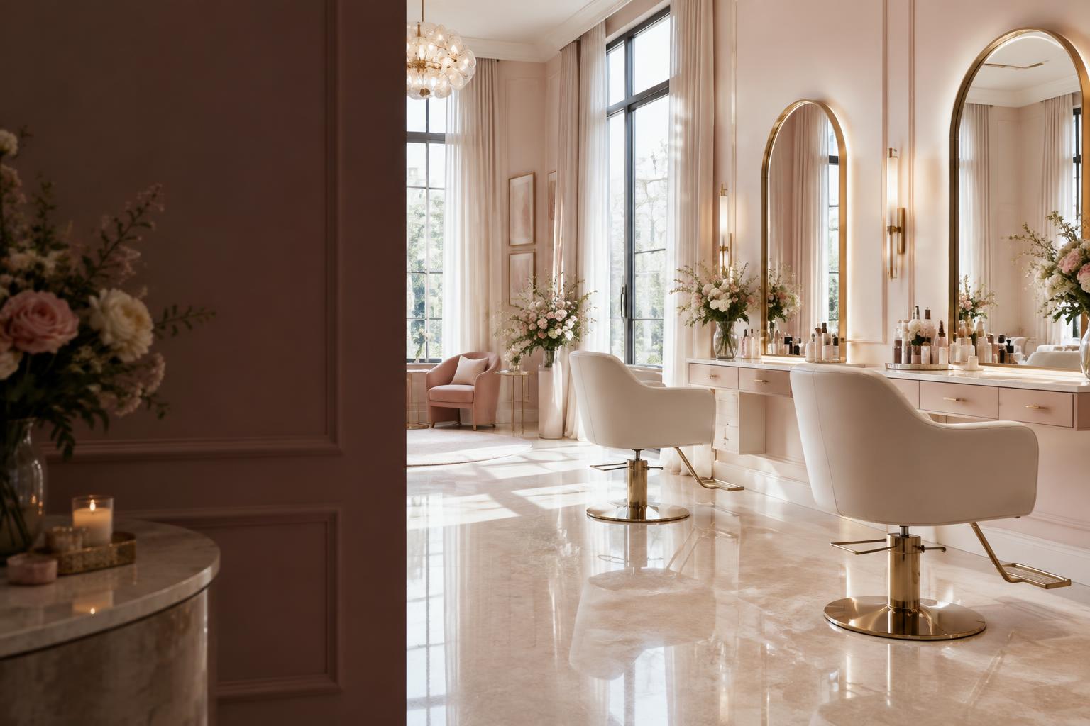 Interior elegante do Élégance Studio de Beleza